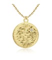 Round Shaped CZ Silver Necklace SPE-5244